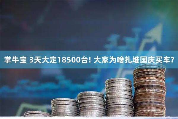 掌牛宝 3天大定18500台! 大家为啥扎堆国庆买车?